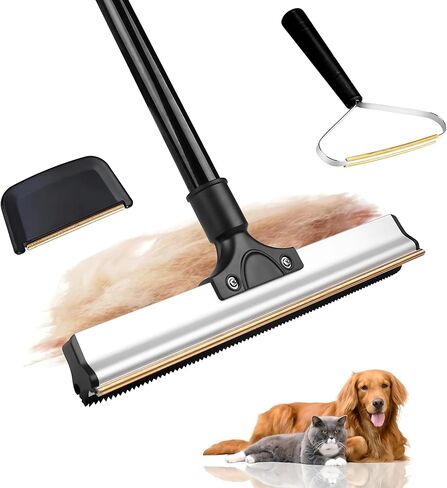 2025 Dual-Edge Carpet Rake for Pet Hair Removal & Fluffing Matted Carpet – 61" Adjustable Handle, Deep Clean Dog & Cat Hair Remover, Reusable Scraper for Rugs, Low Pile Carpet, Couch & Stairs in Saudi Arabia