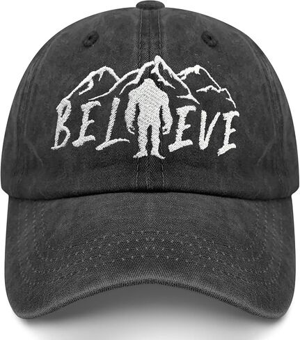 قبعة Sasquatch Bigfoot Believe Mountain Hat، قبعة بيسبول مضحكة ذات قدم كبيرة Sasquatch هدايا للرجال والنساء in Kuwait