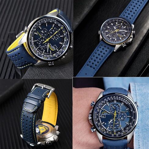 Genuine Leather Watch Strap for Citizen Blue Angel Generation AT8020-54L/JY8078 Second Generation Air Eagle Cowhide 22 23mm in Saudi Arabia