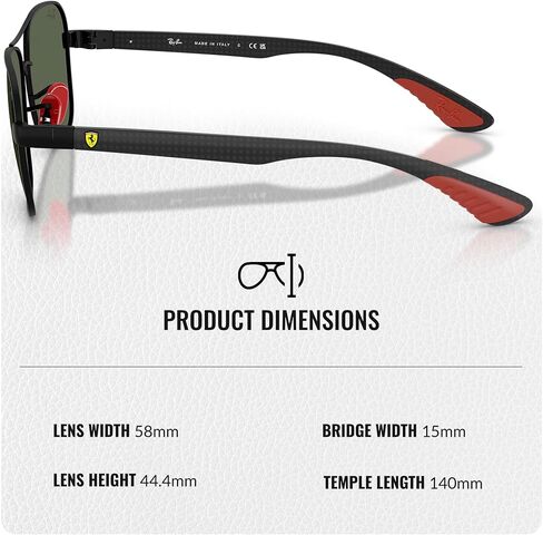 نظارات شمسية Ray-Ban RB8336M SCUDERIA FERRARI COLLECTION مربعة الشكل للرجال والنساء مع مجموعة نظارات RAYBAN الرسمية in Kuwait