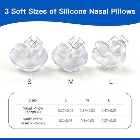 CPAP Nasal Pillow Mask, Nasal Pillow Set with Detachable Headgear, Frame, Tube and 3 Different Sizes of Nasal Pillows(S,M,L) in Saudi Arabia