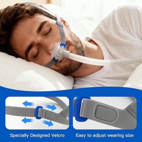 CPAP Nasal Pillow Mask, Nasal Pillow Set with Detachable Headgear, Frame, Tube and 3 Different Sizes of Nasal Pillows(S,M,L) in Saudi Arabia