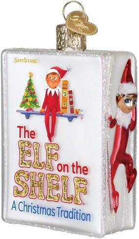 Old World Christmas The Elf on The Shelf Book Glass Blown Ornament for Christmas Tree, Handcrafted Holiday Decoration in Saudi Arabia