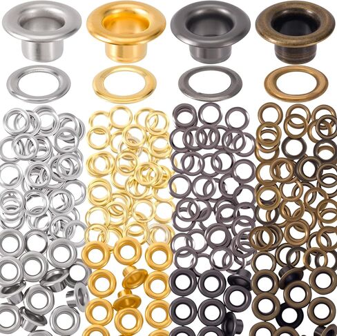 VARMDUKKE 60 Sets 3mm Metal Eyelets, 12 Colors Eyelets Grommets Kit, Round Small Eyelets with Washers, DIY Supplies Garment Accessory for Paper Crafts, Fabric Leather Belts in Saudi Arabia