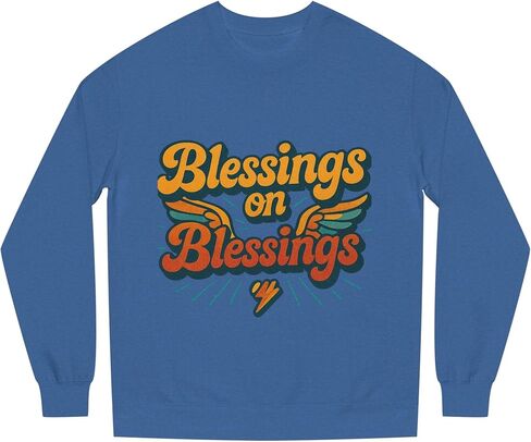Galore Blessing Christian Crewneck Sweatshirt, Trendy Boho Christian Faith Women Sweatshirt Gift. in Saudi Arabia