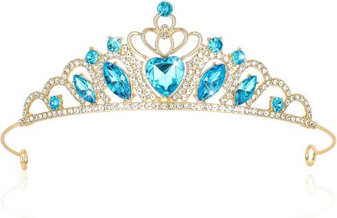 تاج وتاج كافيتي للنساء، تاج الأميرة تاج القلب، زينة عيد ميلاد سعيد لإكسسوارات الشعر في الحفلات in Kuwait