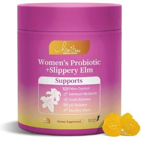 Her Juicy Feminine Probiotics Gummies for Women with Slippery Elm - Pineapple Flavor, pH Balance & Immune Health Support - Digestive & Feminine Support - Vegan Supplement, 60 C in Saudi Arabia