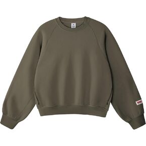 سويت شيرت حريمي كبير الحجم من FalABLE مصنوع من الصوف المريح مع جيوب بسحاب مخفي، قطع علوية للخريف والشتاء in Kuwait