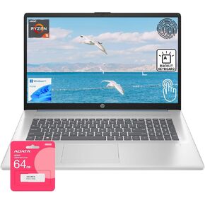 HP 2023 17 LAPTOP ، 17.3 "عرض FHD ، AMD Ryzen 5 7530U Processor (Beat I7-1165G7) ، 32GB RAM ، 1TB PCIE SSD ، WebCAM ، HDMI ، WI-FI 6 ، Bluetooth ، Windows 11 Home ، Black in Kuwait