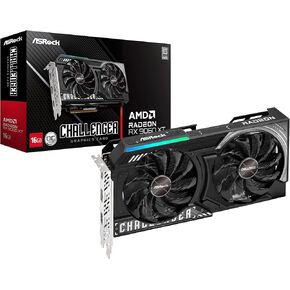 ASRock Radeon RX 9060 XT Challenger 16GB GDDR6 OC Graphics Card | 3300 MHz Boost | Dual Fan | 0dB Cooling | Metal Backplate | PCIe 5.0 | DisplayPort 2.1a, HDMI 2.1b in Kuwait