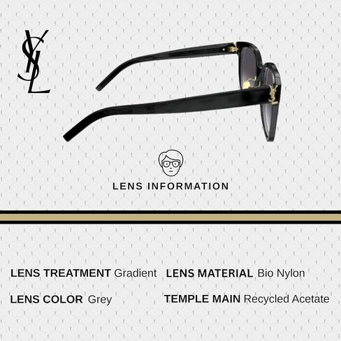 SAINT LAURENTSL SL SL M105/F YSL نظارة شمسية مربعة الشكل بشعار مفصل مع مجموعة نظارات فاخرة من eSHADES in Saudi Arabia