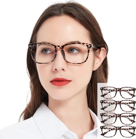 4 حزم الضوء الأزرق حجب نظارات القراءة النساء 1.0 1.25 1.5 1.75 2.0 2.25 2.5 2.75 3.0 3.5 4.0 5.0 6.0 in Kuwait