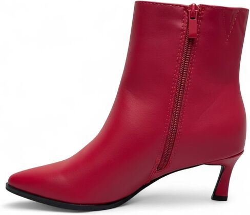 ABSOLEX Women 2.5-Inch Kitten Heel Sexy Pointed-Toe w/Side Zipper Ankle Booties in Kuwait