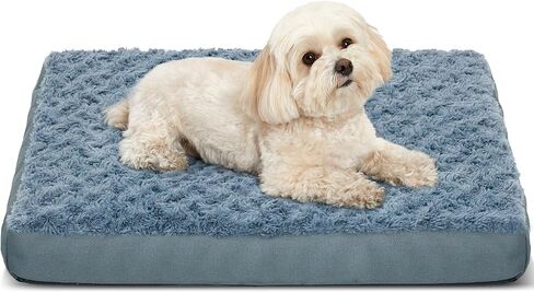 Orthopedic Dog Beds for Crate with Removable Washable Cover Egg-Crate Foam Pet Pad Mat with Anti-Slip Bottom,Waterproof Dog Beds Small Sized，20x16 Inch in Kuwait