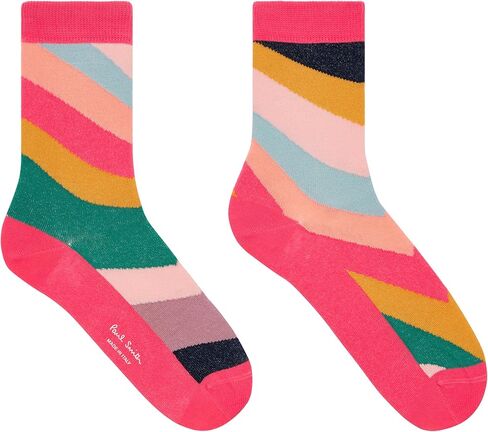 PS Paul Smith Women's 3-Pack Bright Stripe Socks, Swirl, One Size in Saudi Arabia