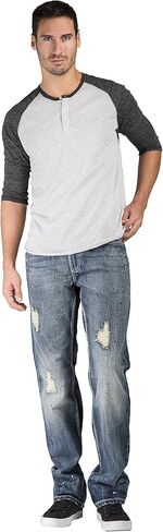 Level 7 Men's Slim Straight Premium Denim Jeans with Handcrafted Artisan Wash in Saudi Arabia