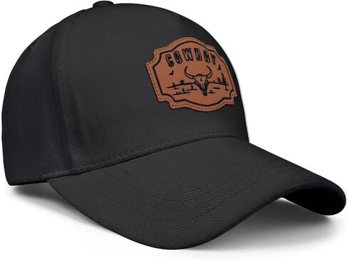 Vintage Cowboy Leather Hat for Men Women,Western Cowgirl Retro Print Hats,Unisex Adjustable Snapback,Funny Cow Cap in Saudi Arabia