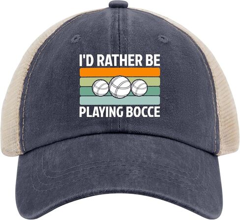 'd Rather Be Playing Bocce Funny Bocce Hats for Womens Funny Baseball Caps Fashion Washed Workout in Saudi Arabia