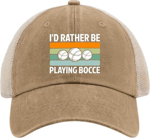 'd Rather Be Playing Bocce Funny Bocce Hats for Womens Funny Baseball Caps Fashion Washed Workout in Saudi Arabia