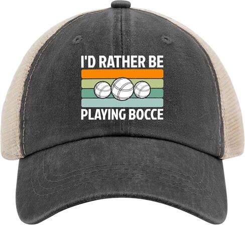 'd Rather Be Playing Bocce Funny Bocce Hats for Womens Funny Baseball Caps Fashion Washed Workout in Saudi Arabia