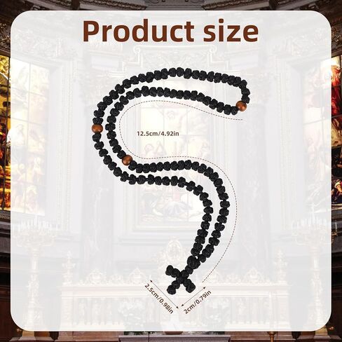 Christian Orthodox Prayer Rope, Handmade Orthodox Prayer Rope Necklace Greek Knot Bead Cross Blessing Pendant Charm Gift in Saudi Arabia