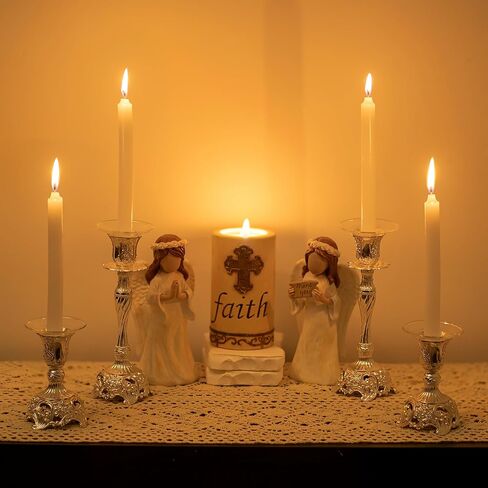 Glasseam Glass Candle Drip Protectors: 2 Pcs Shabbat Candles Holders for Candlesticks Glass Bobeches for Tapers Reusable Wax Catcher - Fit for 0.65’’ Candles and 0.87’’ Candle Sticks Holder Decor in Saudi Arabia