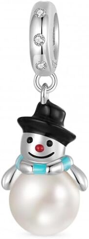 GNOCE Christmas Mr.Snowman Pendant Dangle Charm for Women, S925 Sterling Silver Dangle Charms for Women Wife, Valentine‘s Day, Mother’s Day Marry Christmas Jewelry in Saudi Arabia