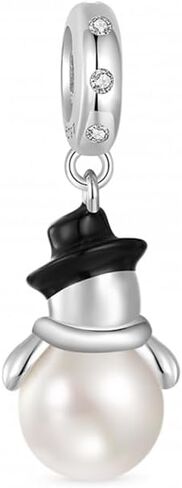 GNOCE Christmas Mr.Snowman Pendant Dangle Charm for Women, S925 Sterling Silver Dangle Charms for Women Wife, Valentine‘s Day, Mother’s Day Marry Christmas Jewelry in Saudi Arabia