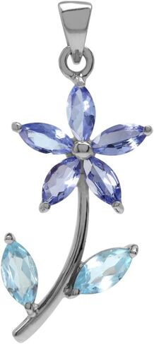 Silvershake White Gold Plated 925 Sterling Silver Flower Leaf Pendant in Saudi Arabia