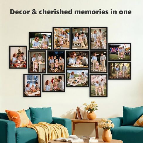 مجموعة إطارات صور Giftgarden مقاس 8.5 × 11 مكونة من 15 قطعة، إطار شهادة من الخشب الأسود مقاس 8.5 × 11 لعرض شهادة الدبلوم على الحائط أو سطح الطاولة in Kuwait