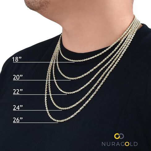 Nuragold 10k Real White Gold Solid Cuban Curb Link 6mm Chain Necklace (20"-30") Italian Jewelry for Men in Saudi Arabia