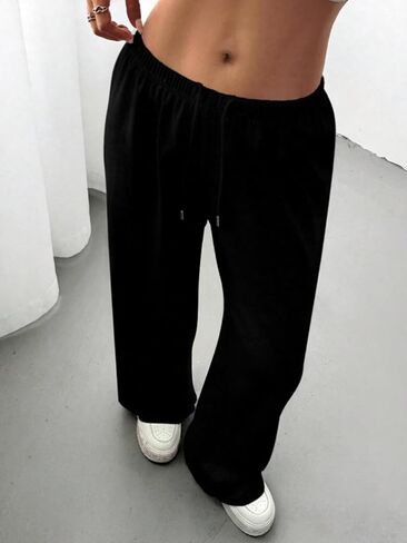 Women’s Baggy Wide Leg Sweatpants High Waist Lounge Pants Drawstring Loose Fit Trousers Fall Winter Fashion Outfits in Saudi Arabia