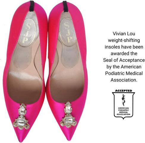 Vivian Lou Weight Shifting Insoles for High Heels, All-Day Comfort, Foot Pain Relief (Color: Transparent) Not Gel Inserts Pads or Cushions (Small US 6 to 7.5 Women Shoes) in Saudi Arabia