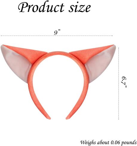 ZKRYHB 2PCS Costume Accessories Set Animal Fox Ear Headband Tie for Halloween Cosplay in Saudi Arabia