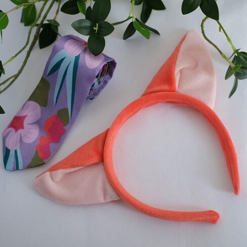 ZKRYHB 2PCS Costume Accessories Set Animal Fox Ear Headband Tie for Halloween Cosplay in Saudi Arabia