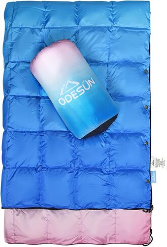 Puffy Camping Blanket Packable Waterproof Camping Blankets for Cold Weather Large Outdoor Blanket Warm Lightweight Hiking Blanket Down Alternative Puffy Blanket 78" x 55" in Saudi Arabia