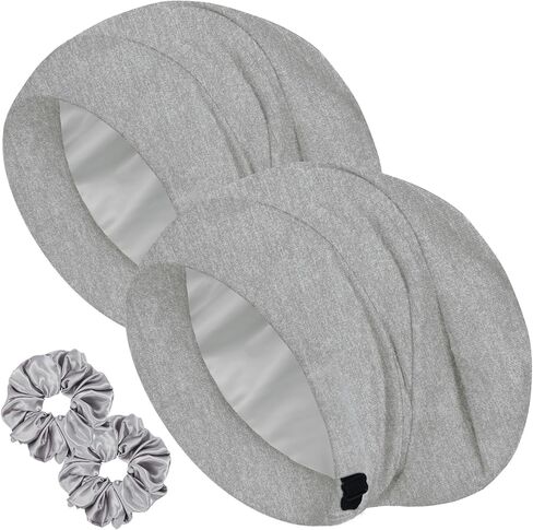 Sleep Cap Bonnet for Sleeping, Adjustable Cooling Ice Silk Lined Hair Bonnets for Natural Curly Braids Beanie Hat Women Men in Saudi Arabia