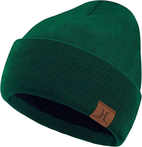 Mens Winter Warm Beanie Hats Knitted Slouchy Skull Caps with Fleece Lined for Women Men Cold Weather in Saudi Arabia