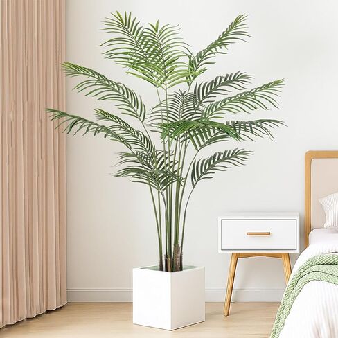 Artificial Palm Tree 5ft Tall Fake Palm Tree Indoor Decor Faux Tropical Areca Floor Plant in Pot, Artificial Silk Plant for Home Office Living Room Decor Indoor in Saudi Arabia
