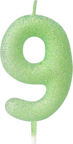 2nd Glitter Birthday Candles,Pink Birthday Number Candle,Macaroon 3D Flash Number 2 Candle,Suitable for Girls and Boys' Birthdays,Weddings,Anniversaries,Theme Party Cake Decorations in Saudi Arabia