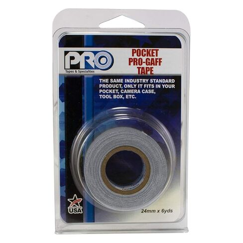 Pro Tapes Pocket Gaff Tape 1 inch (24mm) x 6 Yards Length Black Matte. Pocket Size Gaffers Tape. Made in The USA. Holds Tight, Easy to Remove. in Kuwait
