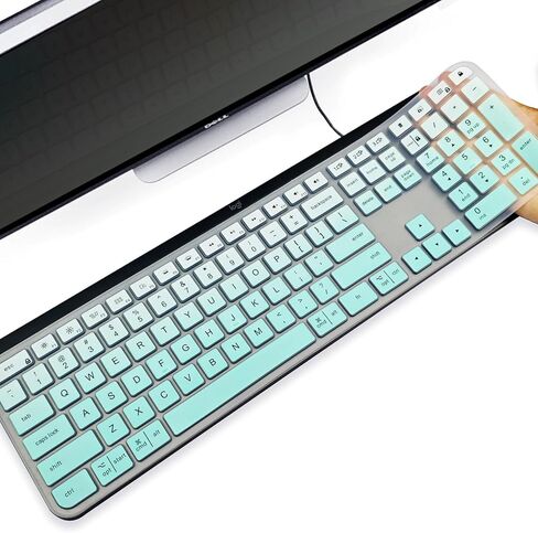 Keyboard Cover Silicone for K860 Logitech, Keyboard Cover for Logitech K860 Ergonomic Wireless Keyboards, Waterproof Dustproof Keyboard Skin Ultra-Thin Easy to Clean (Transparent) in Saudi Arabia