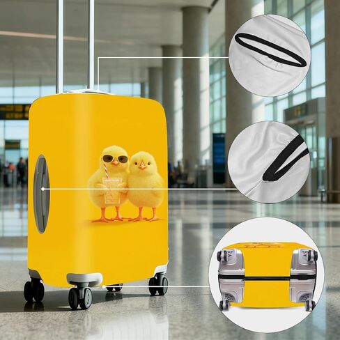 Nuxovilar Luggage Cover Suitcase Protector Luggage Covers For Suitcase, Fits 28-30 Inch, For Fun - Seekers, Summer Trips, Vacations (Cool Chicks Pattern) in Saudi Arabia