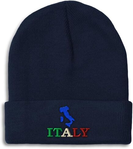 Custom Beanies for Men Italy Flag Italian Map Italia Italiano Skull Cap Winter Hats for Women One Size in Saudi Arabia