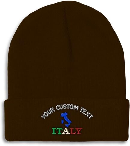 Custom Beanies for Men Italy Flag Italian Map Italia Italiano Skull Cap Winter Hats for Women One Size in Saudi Arabia