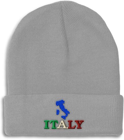 Custom Beanies for Men Italy Flag Italian Map Italia Italiano Skull Cap Winter Hats for Women One Size in Saudi Arabia