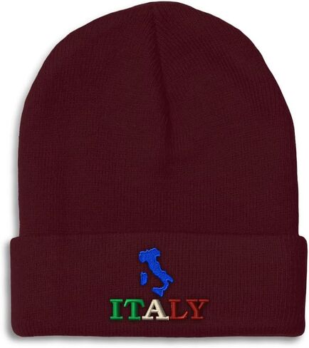 Custom Beanies for Men Italy Flag Italian Map Italia Italiano Skull Cap Winter Hats for Women One Size in Saudi Arabia