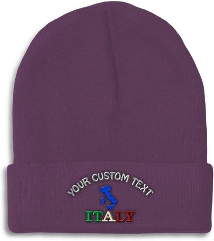 Custom Beanies for Men Italy Flag Italian Map Italia Italiano Skull Cap Winter Hats for Women One Size in Saudi Arabia
