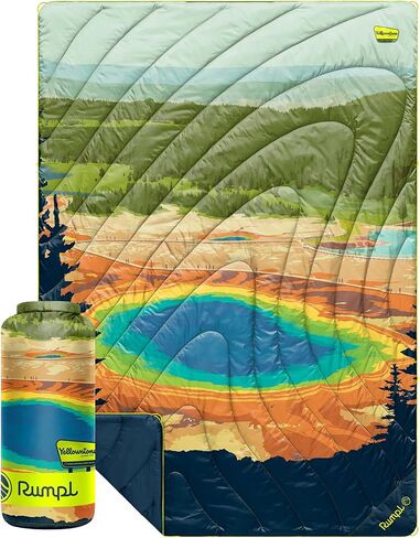 Rumpl Original Puffy Parks Blanket, Great Smoky Mountains - Bear Crossing | The Original Puffy, for Camping and Outdoors, National Park-Themed Ripstop Blanket for Hiking and Travel Comfort in Kuwait