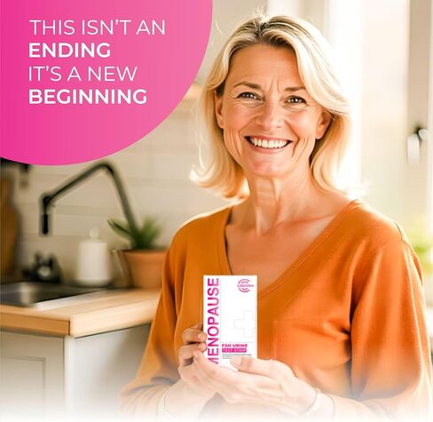 Menopause Test Strips at Home (5 Pack) Results in 3 Minutes - FSH Menopause Stage Indicator | Perimenopause Test Strips Help You Determine Your Menopause Levels in Saudi Arabia